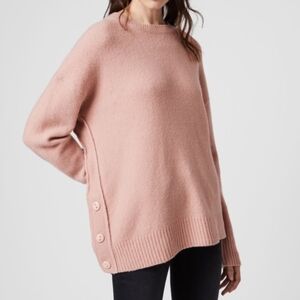 AllSaints Rufa Jumper Crew Neck Sweater Ballet Pink